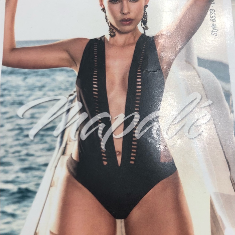 Black Cut Out One Piece in Medium